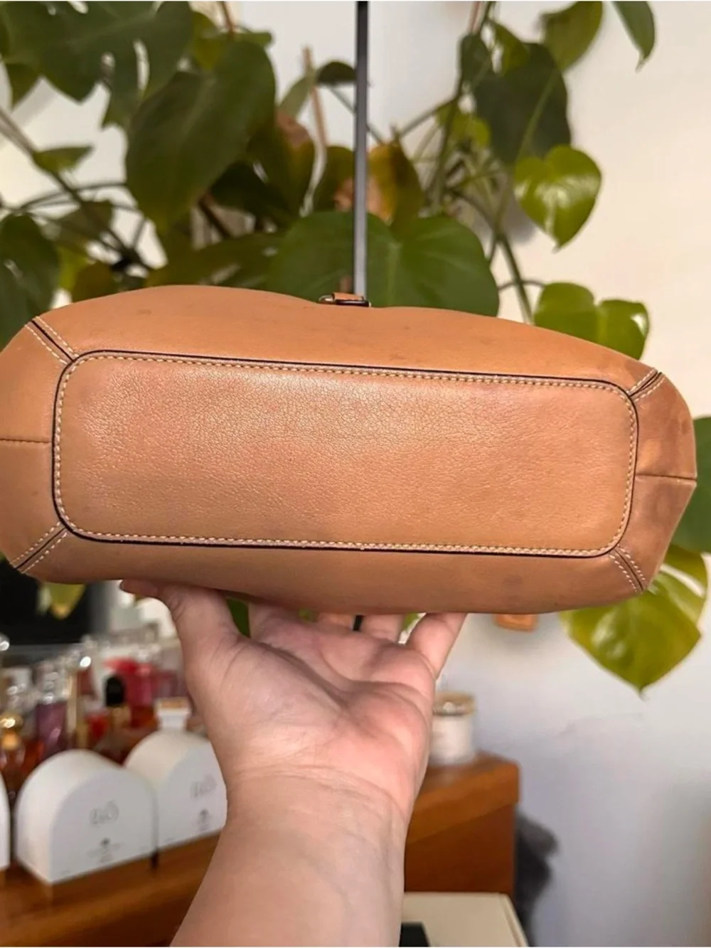 Y2k vintage Coach Tan Leather Hobo with Silver Buckle - Picture 5 of 8